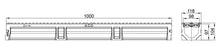 Дренажный канал с трубой Ø 110 мм, B125 Aco Euroline, 1 м