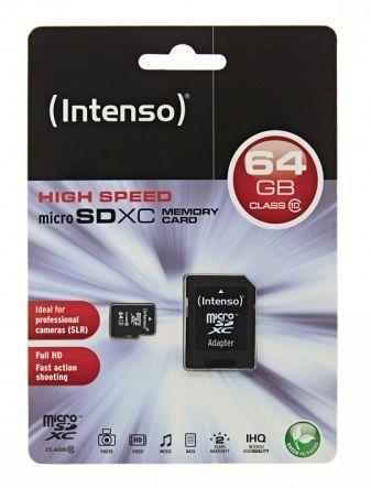KARTA PAMIĘCI INTENSO MICRO SDXC 64 GB