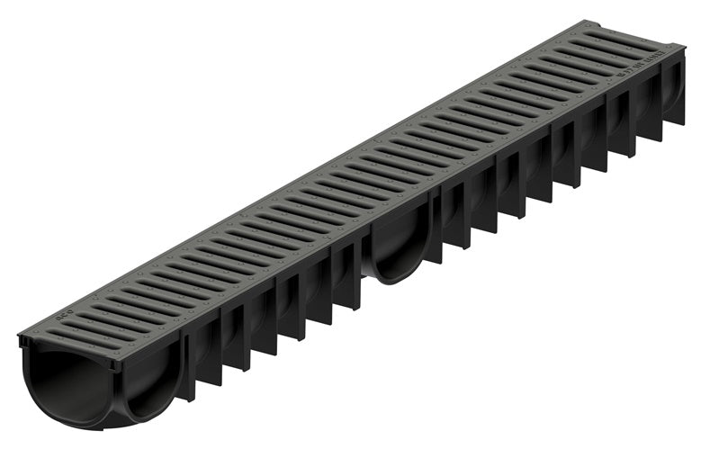 Drainage channel with plastic grating Easyline Aco, A15, 1 m