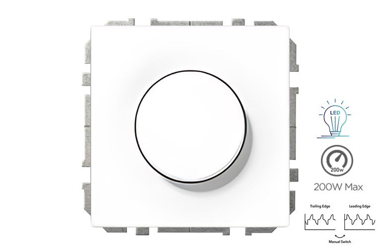 Dimmer switch LIREGUS MODERN, matte white