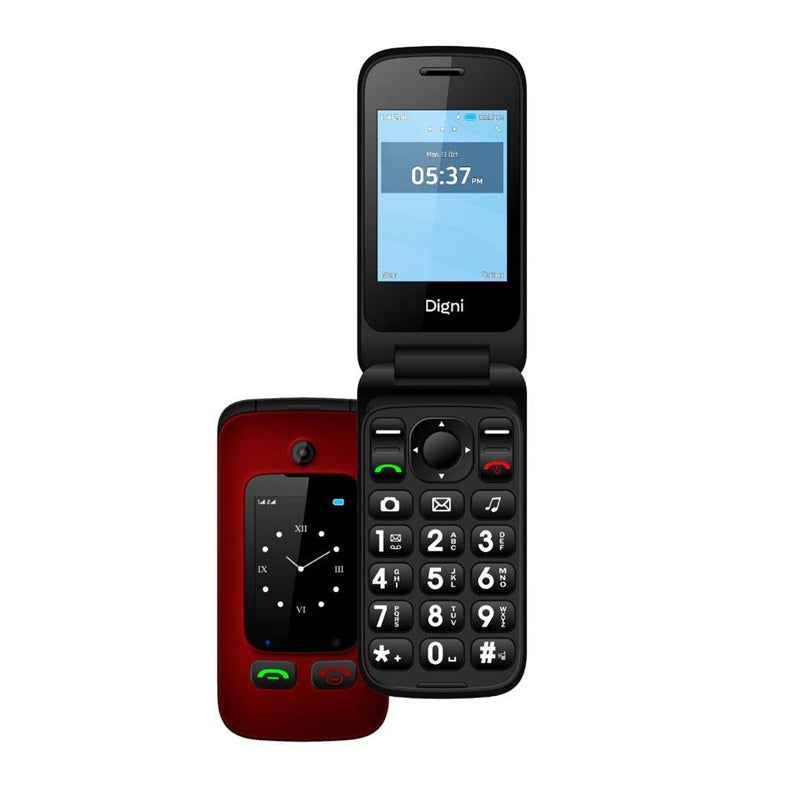 Mobilusis telefonas Digni Flip, raudonas