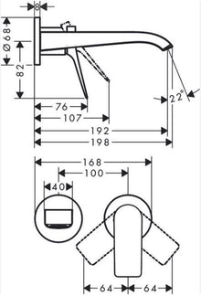 Bateria umywalkowa Hansgrohe Vivenis 75050670, czarna