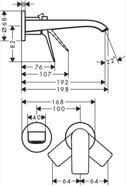Bateria umywalkowa Hansgrohe Vivenis 75050670, czarna
