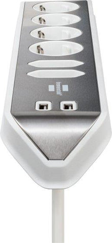 Przedłużacz domowy BRENNENSTUHL, 6 gniazd, 2 USB, 2 m