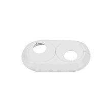 Double clip for 20mm pipe, white