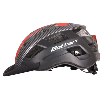 Dviratininkų šalmas Bottari 94001RB, juodas/raudonas, S/M