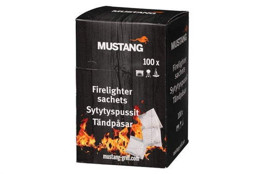 Firelighters, white MUSTANG 100 pcs