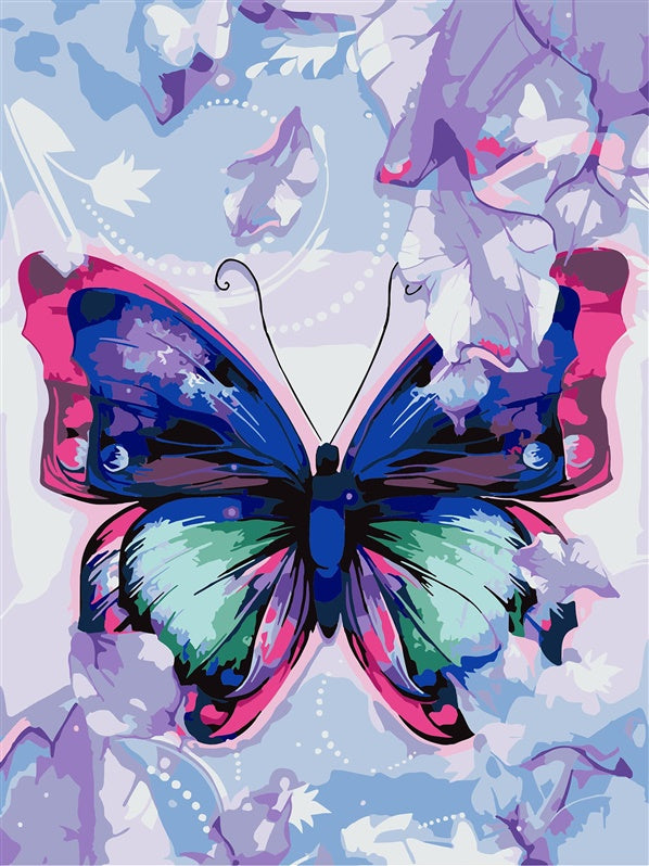 Tapymas pagal skaičius Butterfly 80909