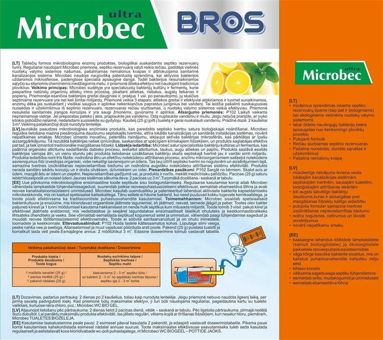Bros Microbec Bioactivator for Septic Tanks, 0.15 l