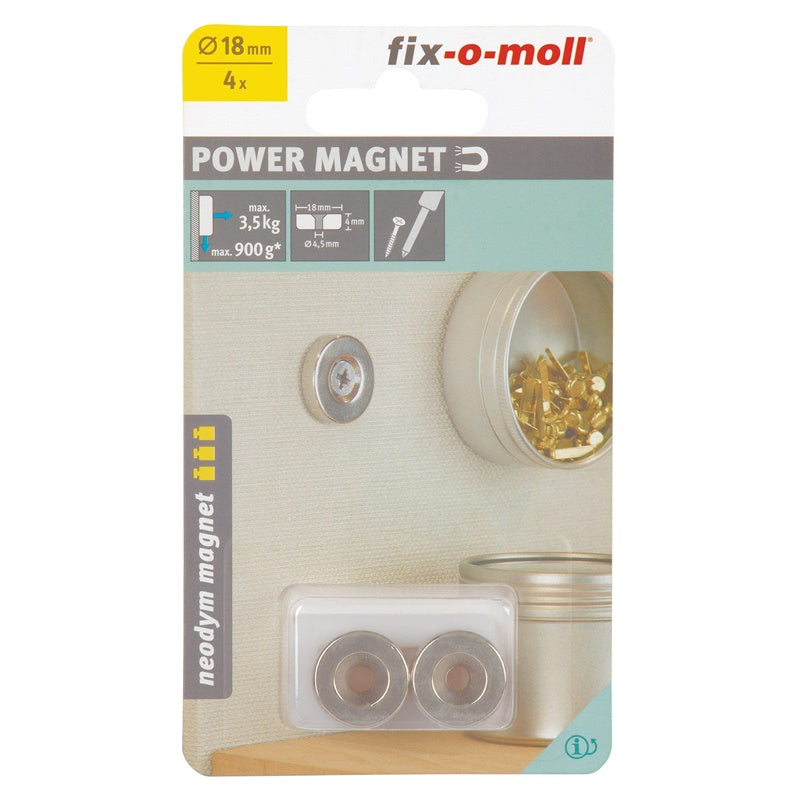 MAGNETAI PRISUKAMI 18X4MM 4VNT