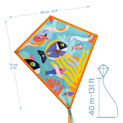 Aitvaras Djeco, 70 cm x 60 cm, įvairių spalvų