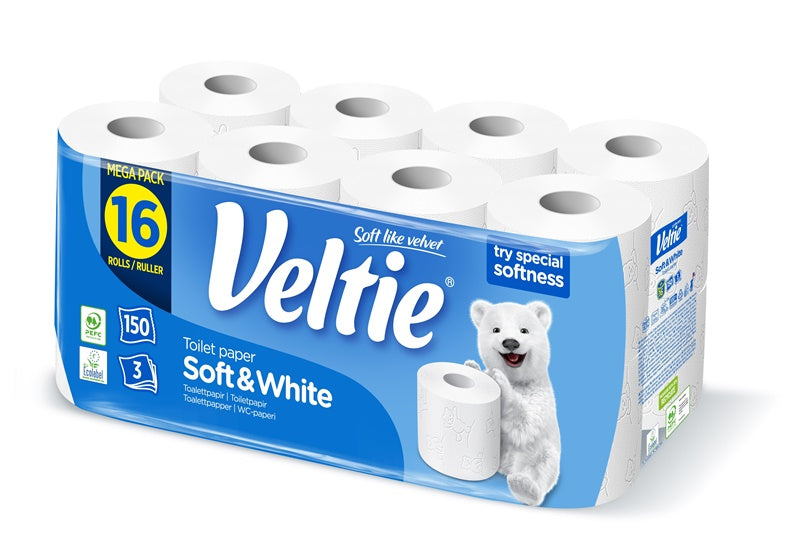 POPIER TUALET VELTIE WHITE 16RUL