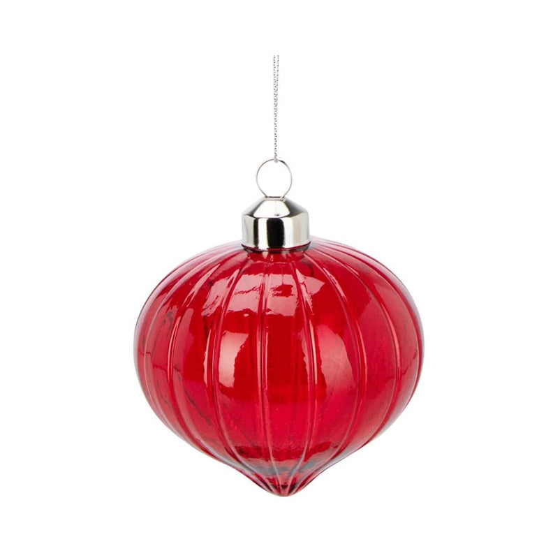 Eglutės žaisliukas ABR410230, raudonas, stiklas