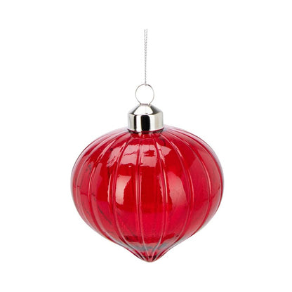 Eglutės žaisliukas ABR410230, raudonas, stiklas
