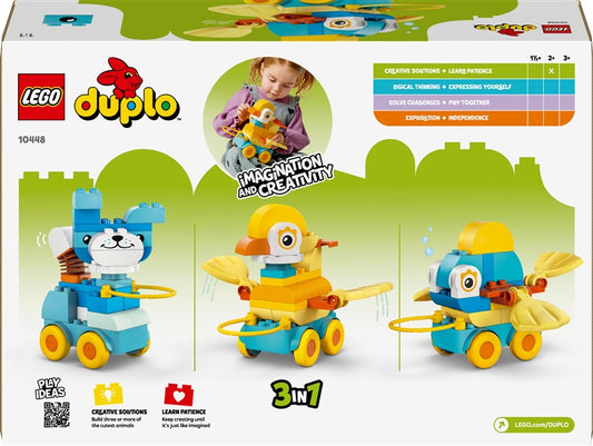 LEGO® DUPLO® Zwierzęta na kółkach „trzy w jednym”