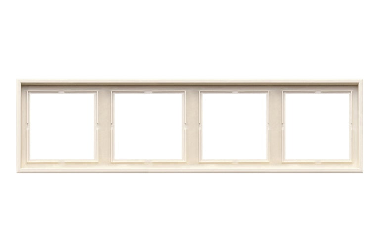 Four-gang frame LIREGUS MODERN, matte sand