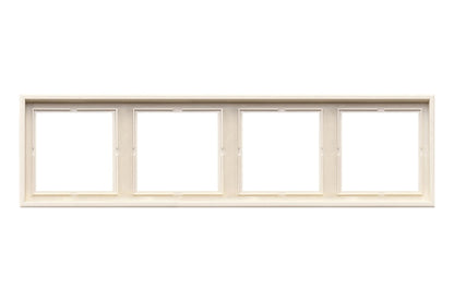 Four-gang frame LIREGUS MODERN, matte sand