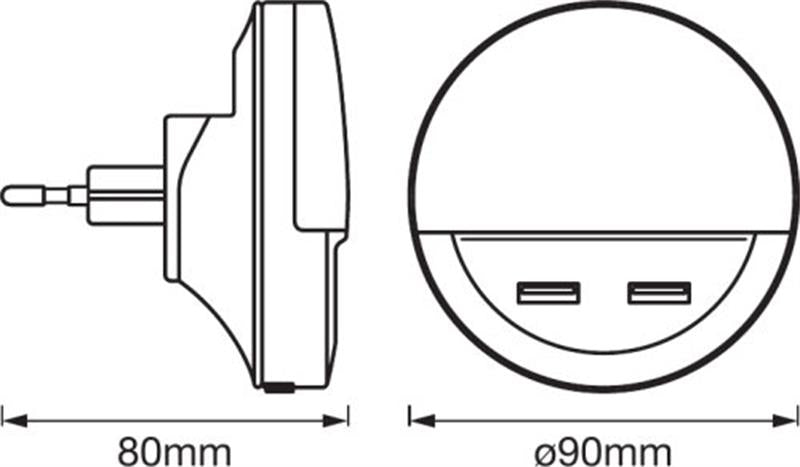 Lampka nocna Ledvance Lunetta 4058075266902, 13 W