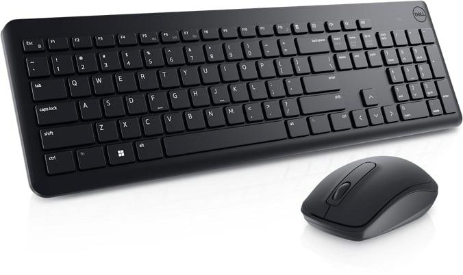 Zestaw klawiatura i mysz Dell KM3322W, EN, czarny