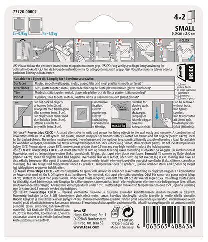 Taśma klejąca Tesa Power-Strips 77720 Dwustronna 0.06 m x 2 cm