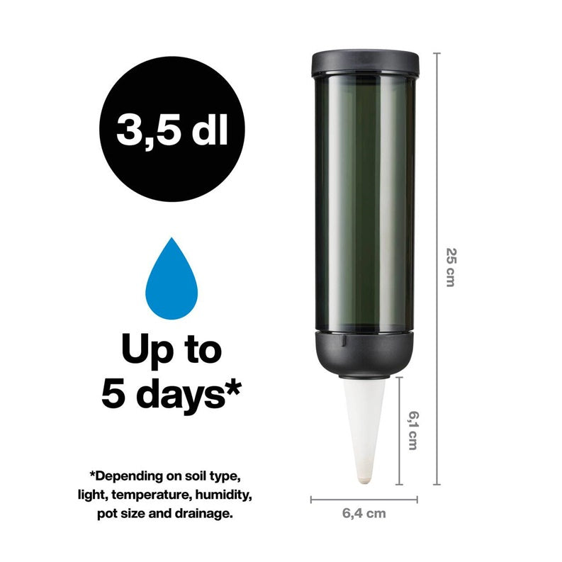 Watering globe Fiskars 1075380, black, 0.35 l