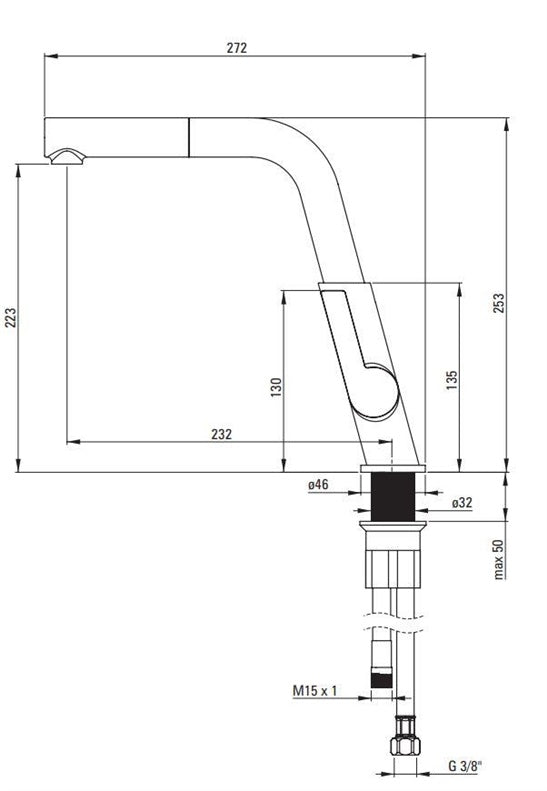 Bateria kuchenna Deante Silia BQS_N73M, czarna