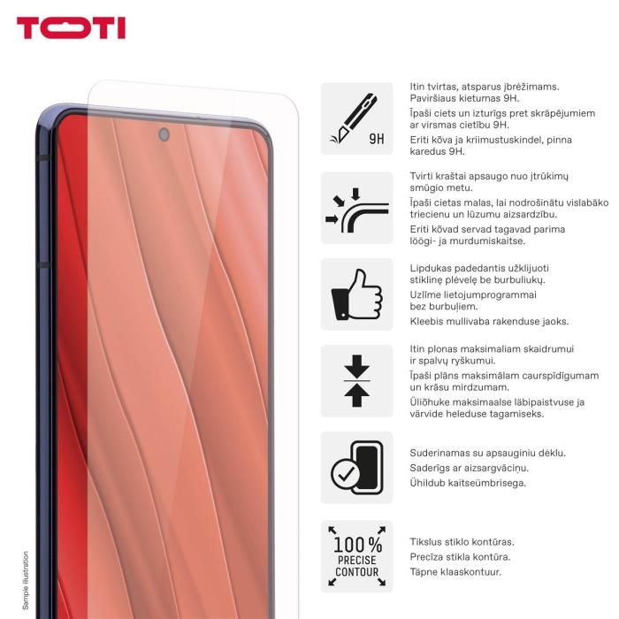 Szkło ochronne na telefon Toti Galaxy A16/16 5G, 9H, 6.7