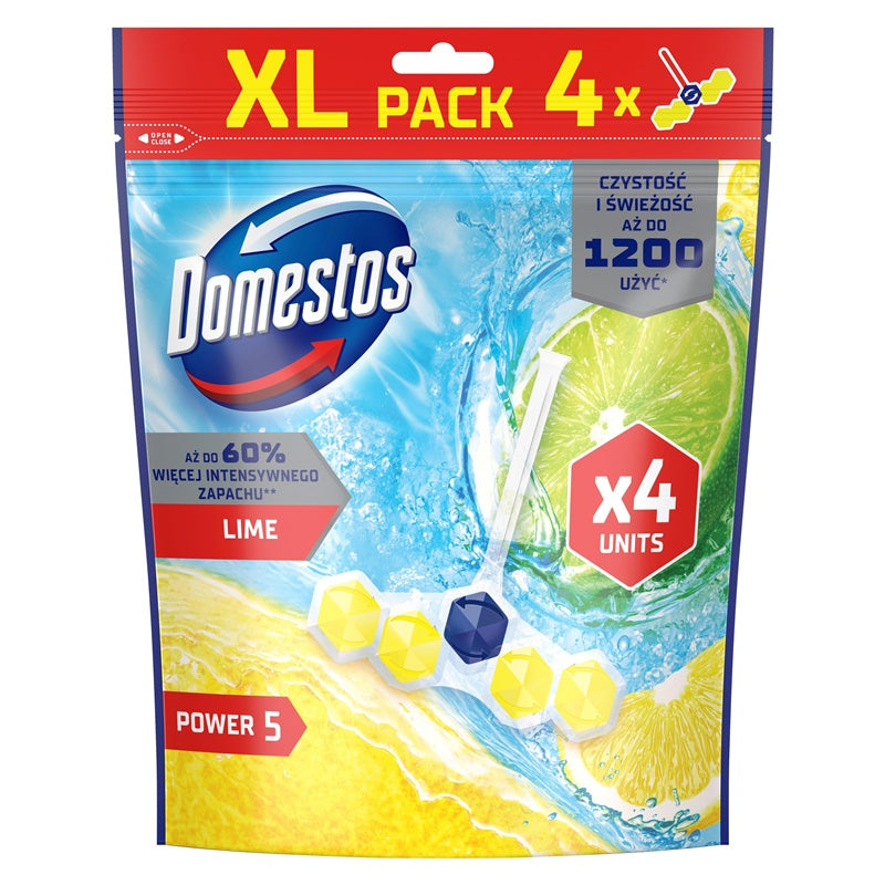 WC valiklis - gaiviklis Domestos POWER5 Citrus, 4 vnt.