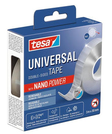 Tesa Universal Double-Sided Tape, double-sided, 3 m x 3 cm
