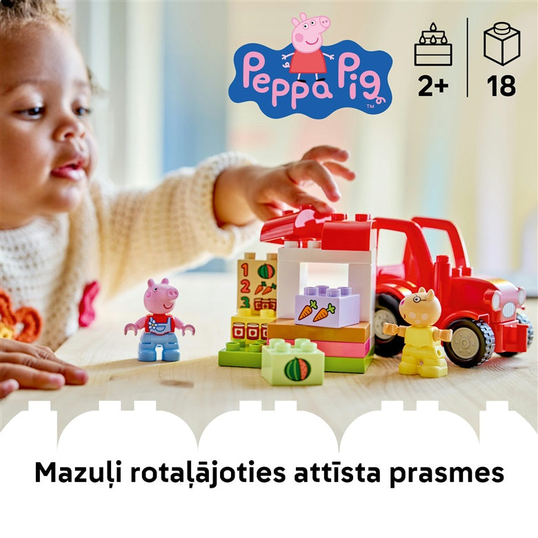 Konstruktorius LEGO DUPLO Traktorius ir kioskas 10468, 18vnt