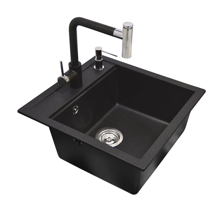 Sink Tesa with mixer SQT100-601W-7783 black