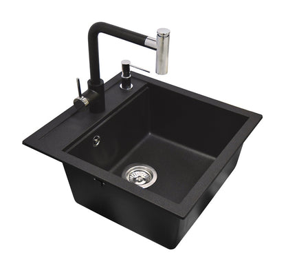 Sink Tesa with mixer SQT100-601W-7783 black