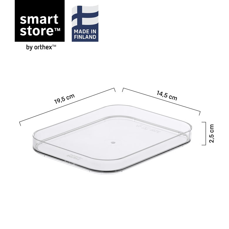 Lid for storage box 10790, clear, 19.5 x 14.5 x 2.5 cm