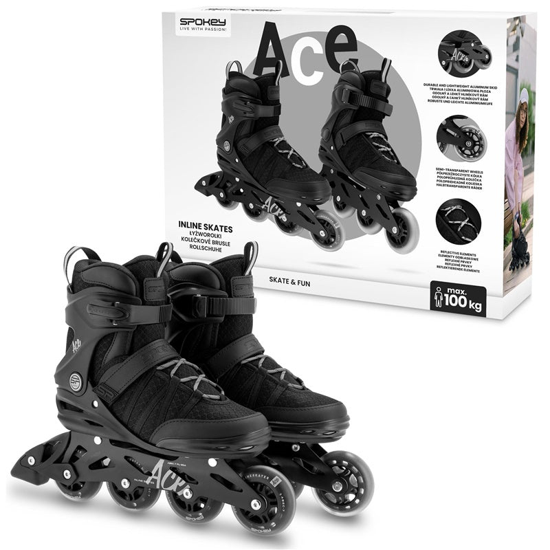 Rolki Spokey Ace 944789, czarne, 46