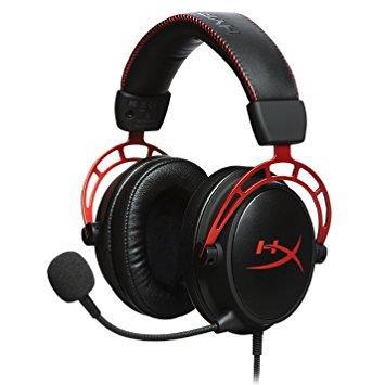 Žaidimų ausinės Kingston Alpha Pro, juodos/raudonos