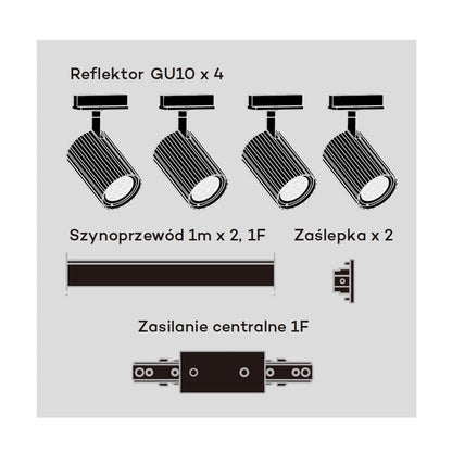 Ceiling lamp Light Prestige Tokio Set 1F, 4X40 W, GU10
