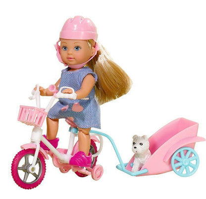 Lėlė - vaikas Simba Evi with a Bike 105730783, 12 cm