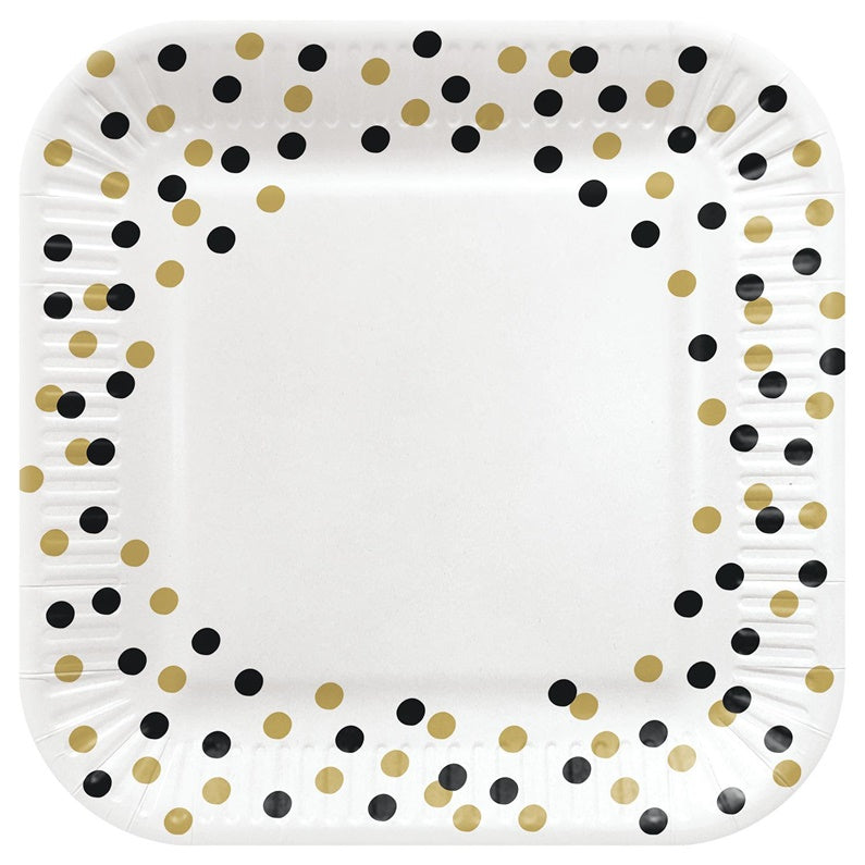 Disposable Plates PAW Confetti, 23 cm, 8 pcs.