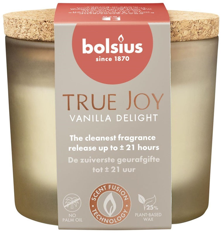 Candle, scented Bolsius TRUE JOY Vanilla Delight, 21 h