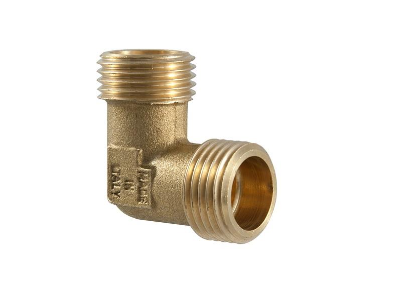 Alkūnė TMD brass, 1/2", 90°, išoriniai sriegiai