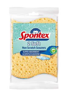 Губка для уборки Soft Viscose Spontex 11X7X2.5см 2шт