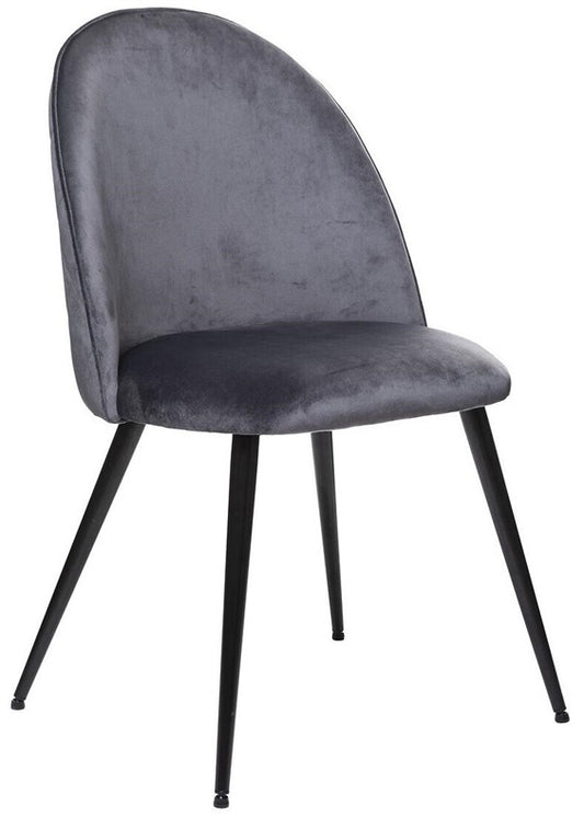 Valgomojo kėdė juoda/pilka, 54 cm x 52 cm x 84 cm