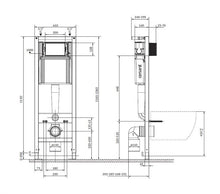 Pakabinamojo unitazo komplektas Cersanit S701-754, 20x41 cm