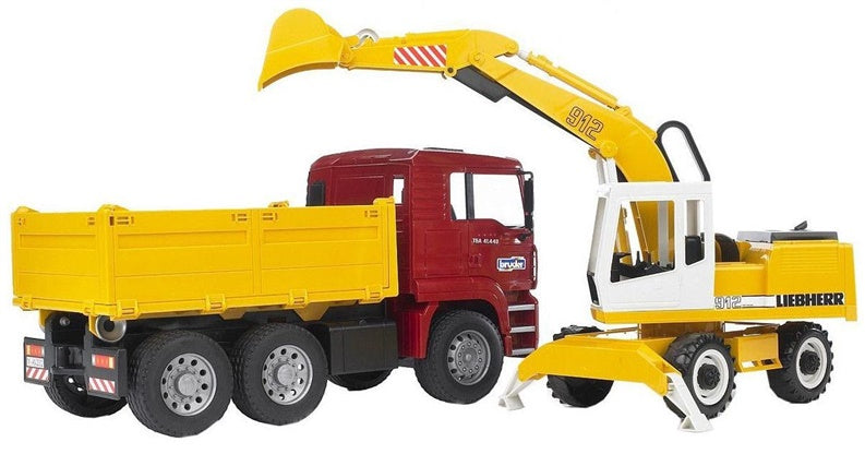 Zestaw zabawek transportowych Bruder 02751, czerwony/żółty