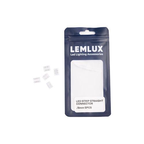 CONNECTOR LEMLUX LED STRIP LINEAR 8MM 5PCS