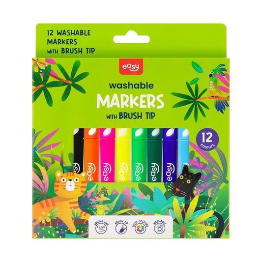 Felt tip pens, single-ended, 12 pcs.