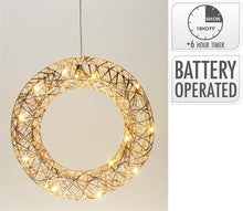 Dekoracija Vainikas su LED, AMZ200530 D30 cm, aukso