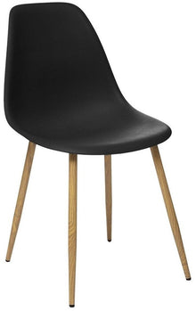Dining chair, black/light brown, 46 cm x 52 cm x 86 cm