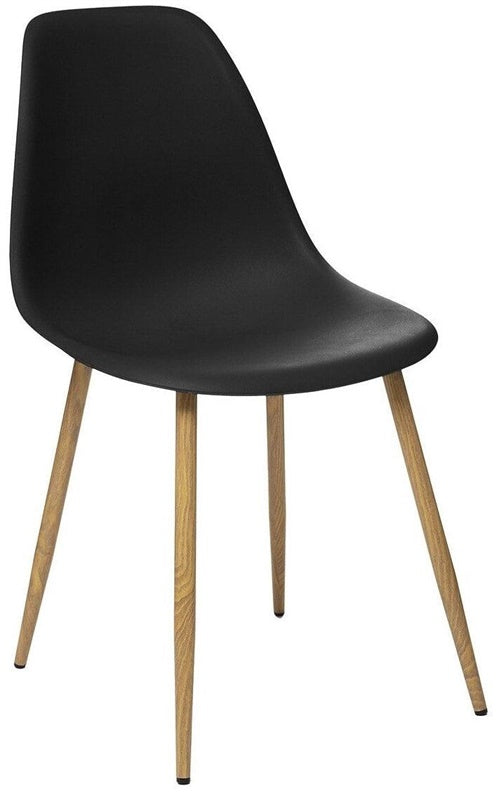 Dining chair, black/light brown, 46 cm x 52 cm x 86 cm
