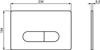 OLEAS M1 F/PLATE DUAL CHROME IS